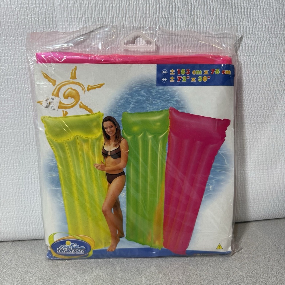 VTG INTEX Wet Set 2002 Swim Pool Air Mat Raft Float 72"X30" Pink #59717  NEW